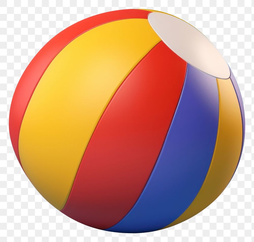 PNG A beach ball sphere sports vibrant color.