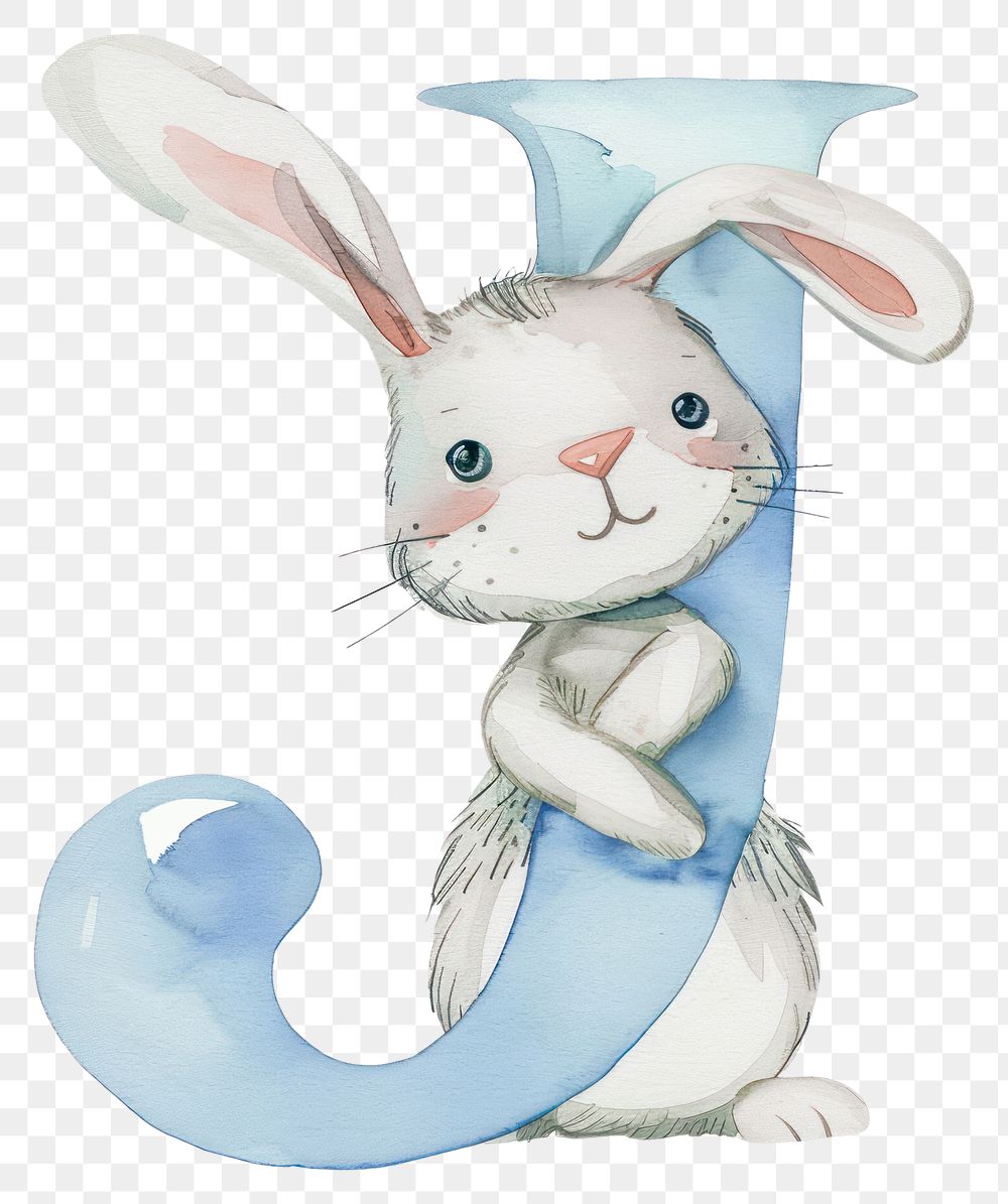 PNG Bunny alphabet J animal mammal rabbit.