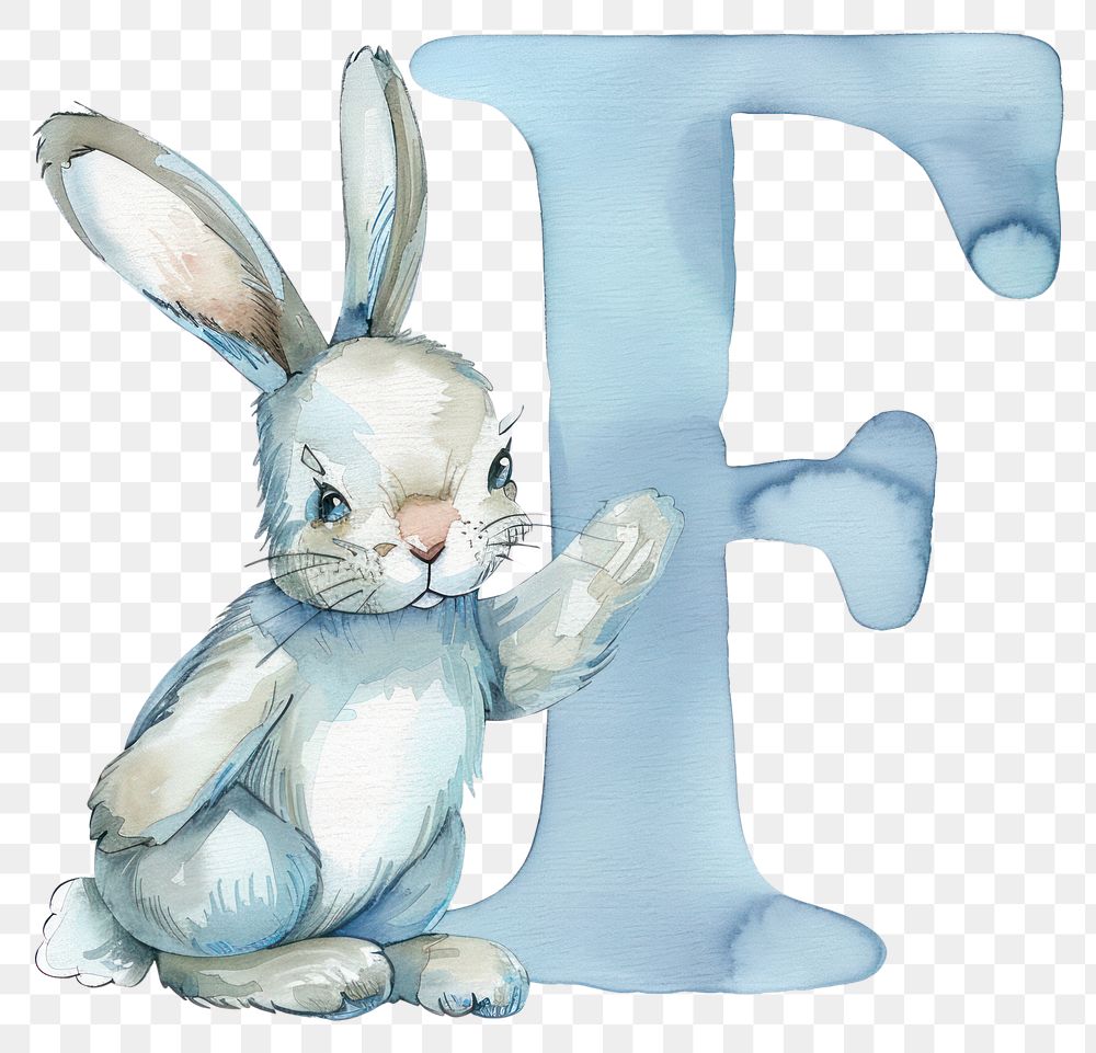 PNG Bunny alphabet F rodent mammal rabbit.