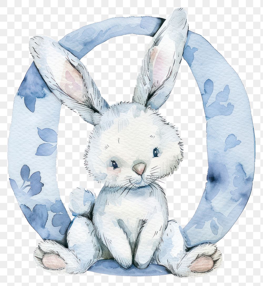 PNG Bunny alphabet 0 mammal animal rabbit.