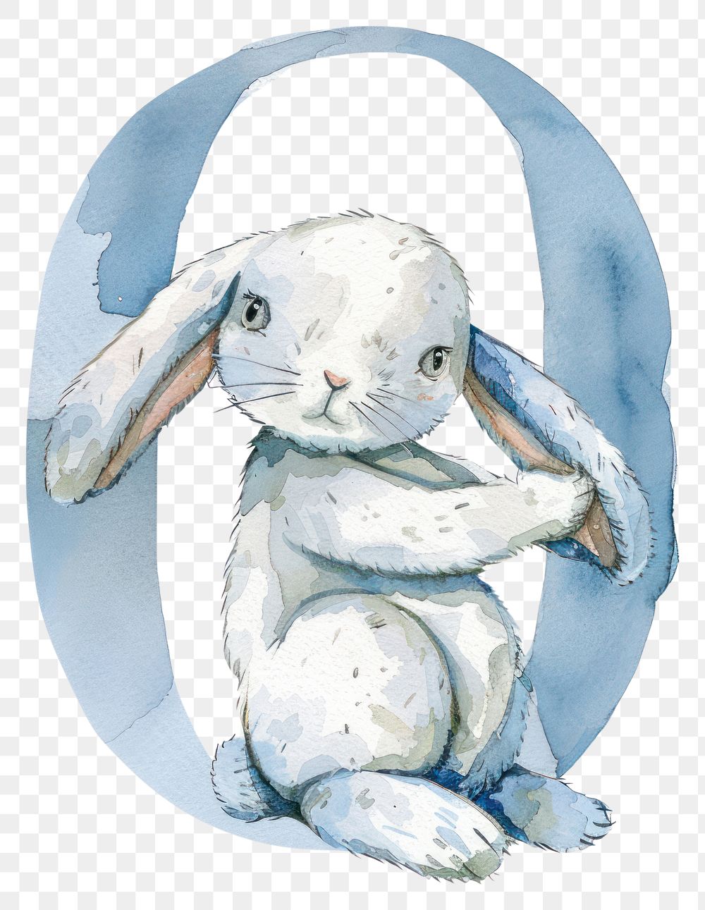 PNG Bunny alphabet 0 animal mammal rabbit.