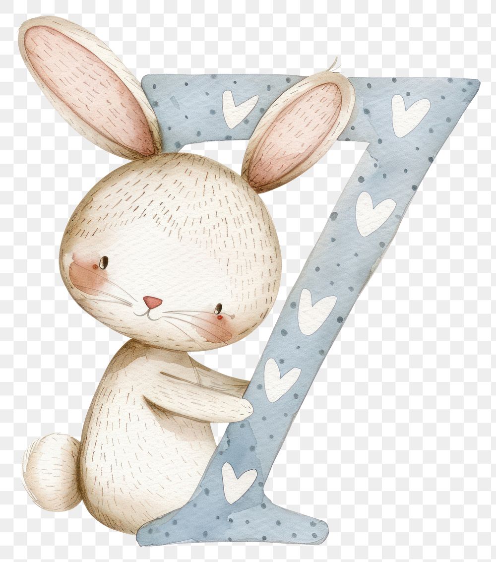 PNG Bunny alphabet 7 mammal number rabbit.
