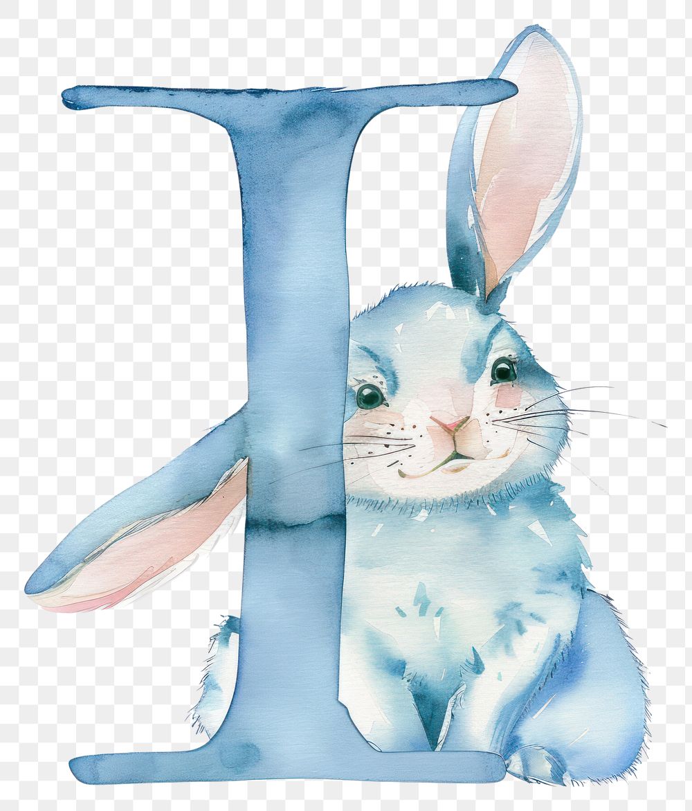 PNG Bunny alphabet I mammal animal rabbit.