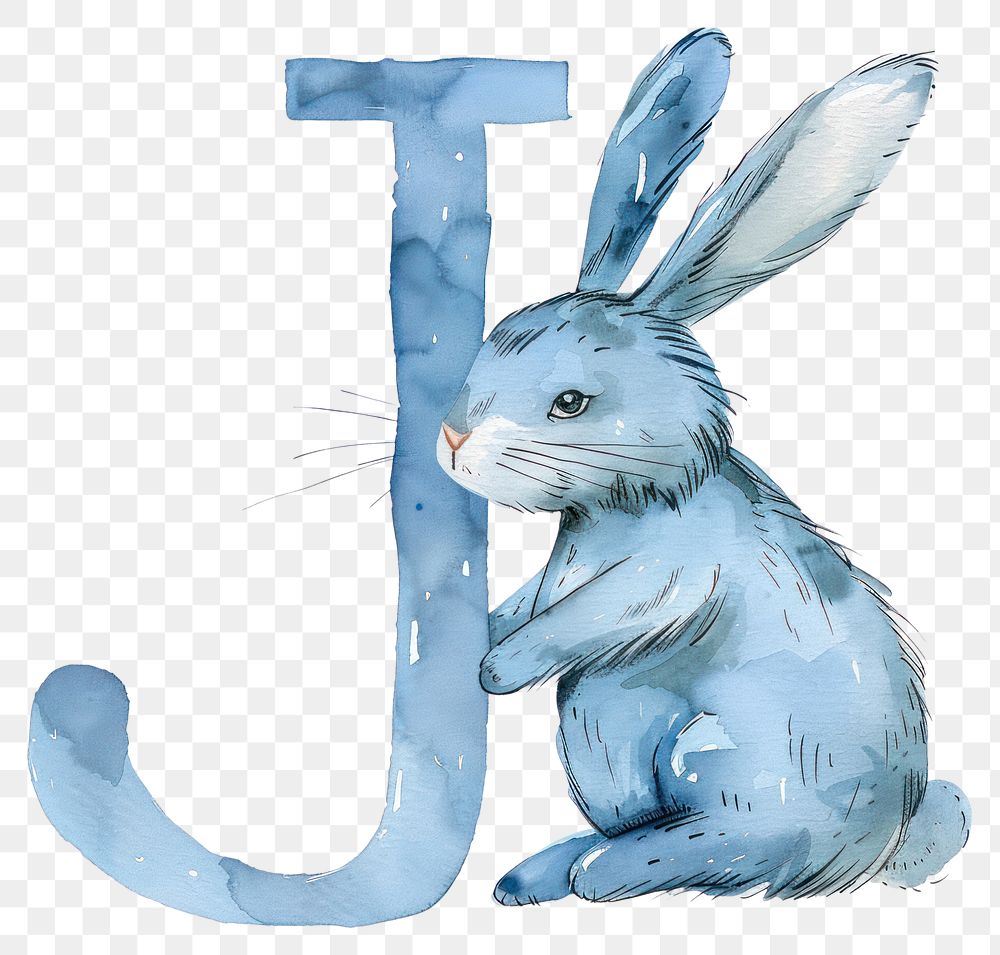 PNG Bunny alphabet J animal mammal white background.