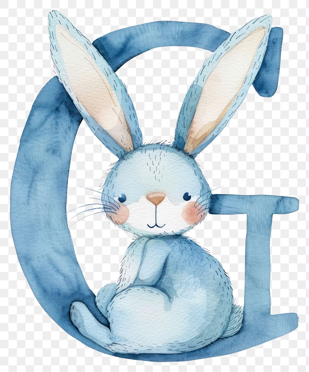 PNG Bunny alphabet G animal mammal rabbit.