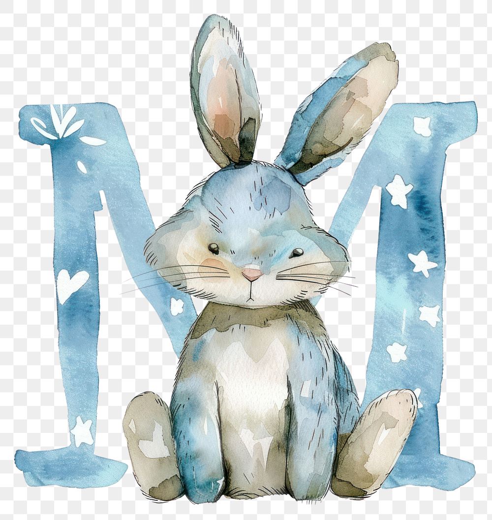 PNG Bunny alphabet M rodent | Premium PNG - rawpixel