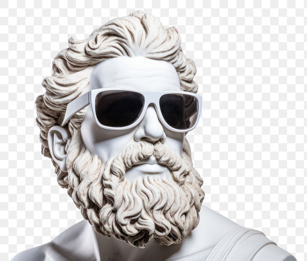 PNG Ancient Greek sculpture sunglasses portrait statue