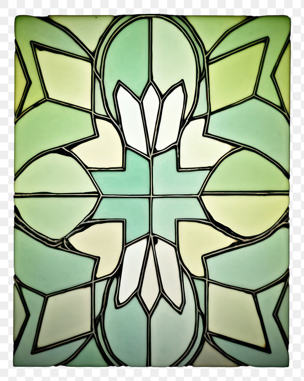 PNG Abstract stain glass green background art architecture creativity.