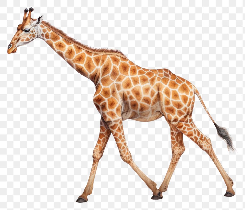 PNG A full body giraffe wildlife animal mammal.