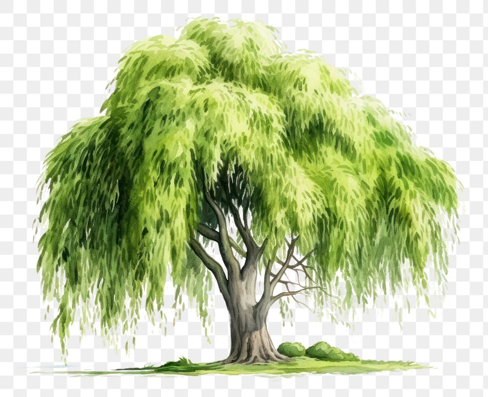 PNG Background willow tree plant tranquility outdoors.