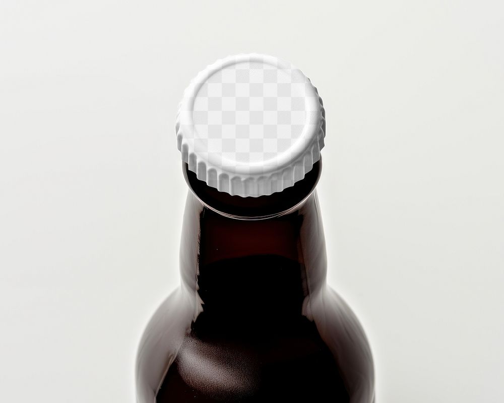 Beer bottle cap png mockup, transparent design
