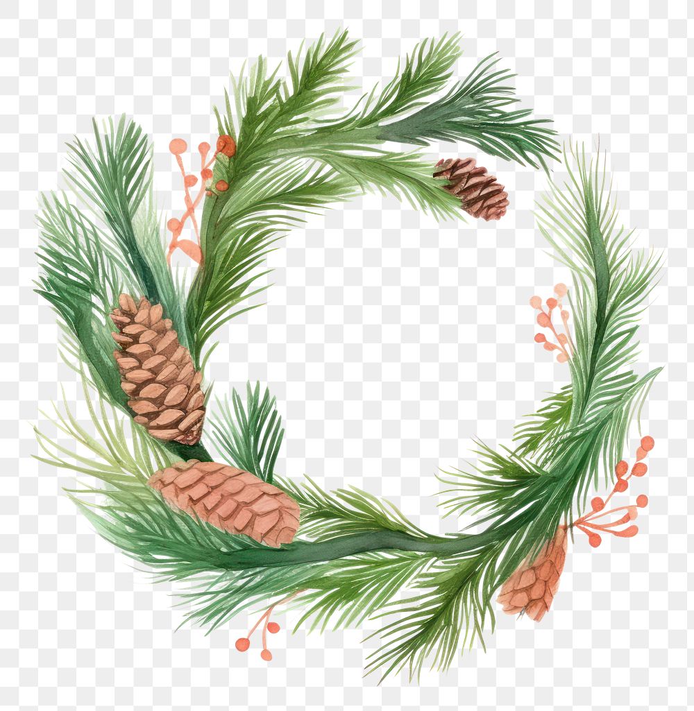 PNG A wreath plant tree white background.
