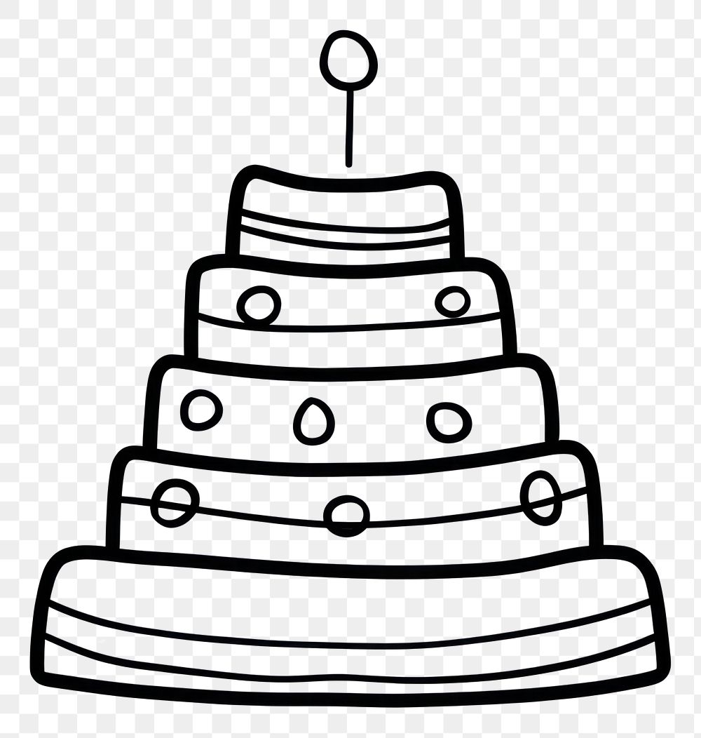 PNG Minimal illustration of a wedding cake drawing dessert sketch.