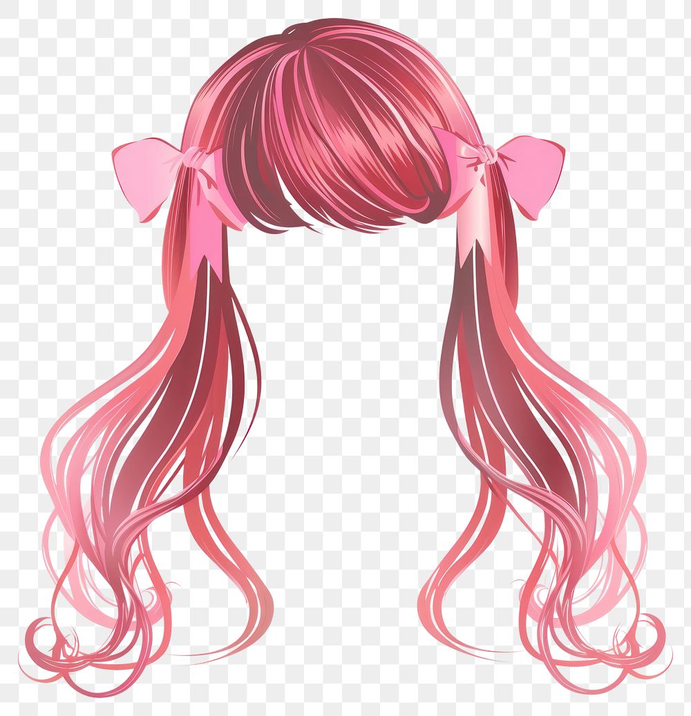 Hairstyle adult pink wig.