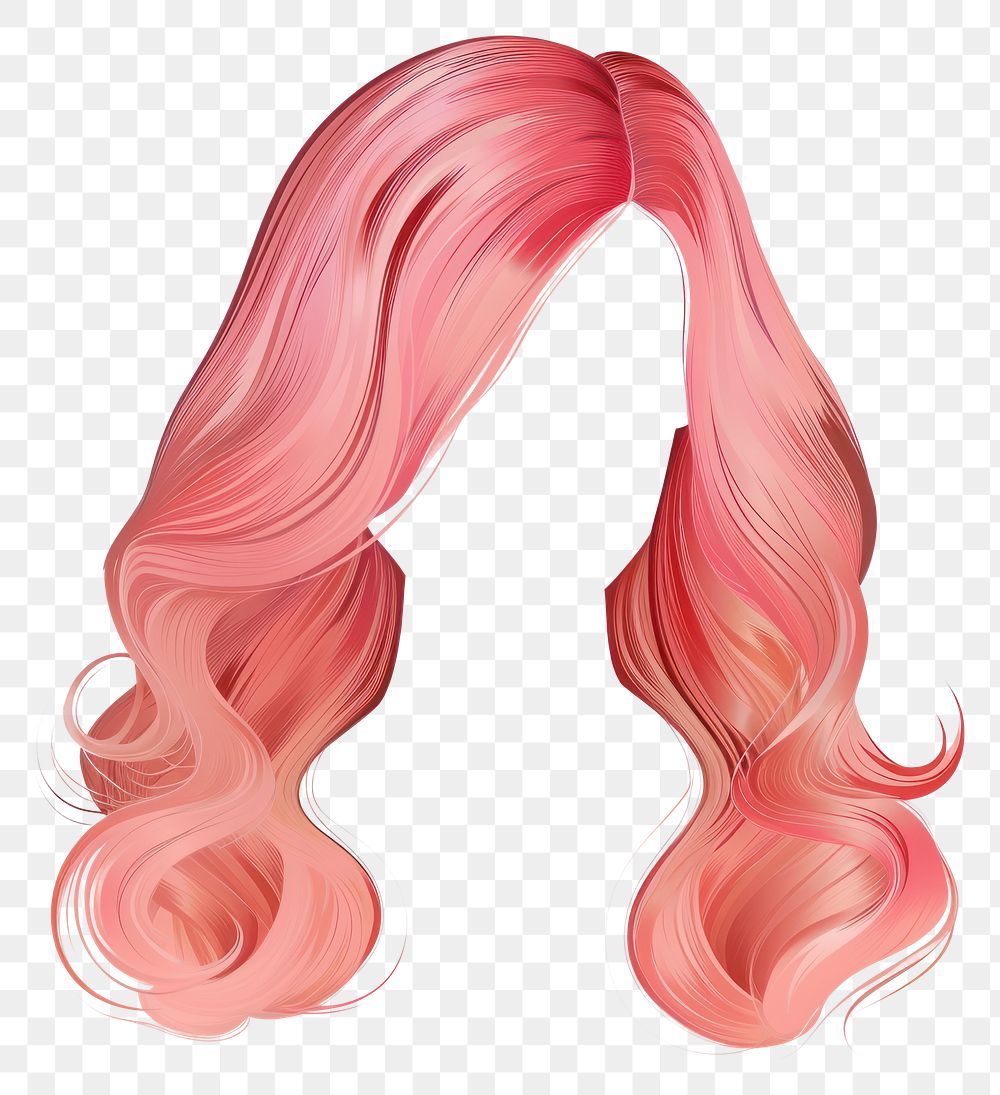 Blonde highilghts pink hairstyle adult wig art.
