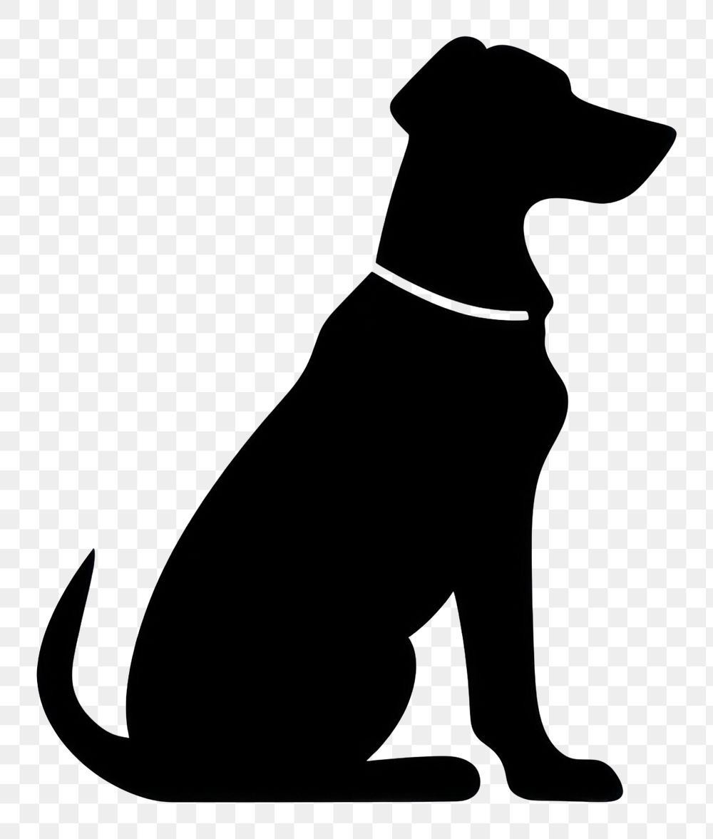 PNG Dog silhouette animal mammal.