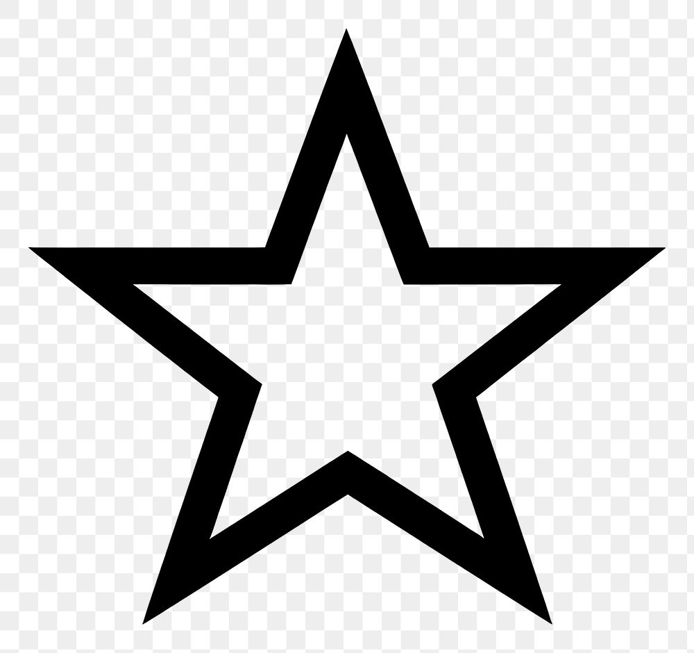 PNG Star logo icon symbol white black.