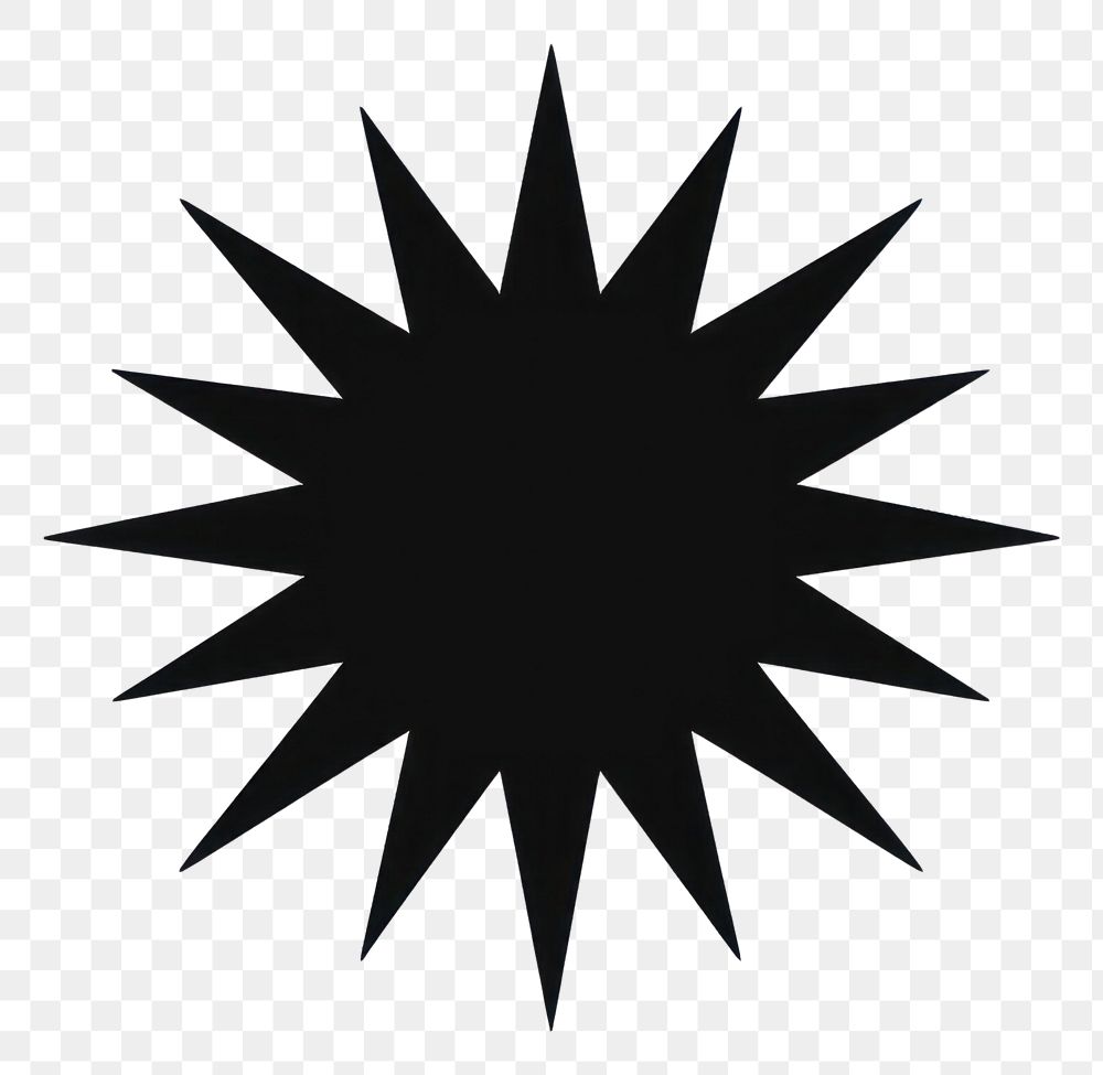 PNG Sun logo icon Simple symbol white black.