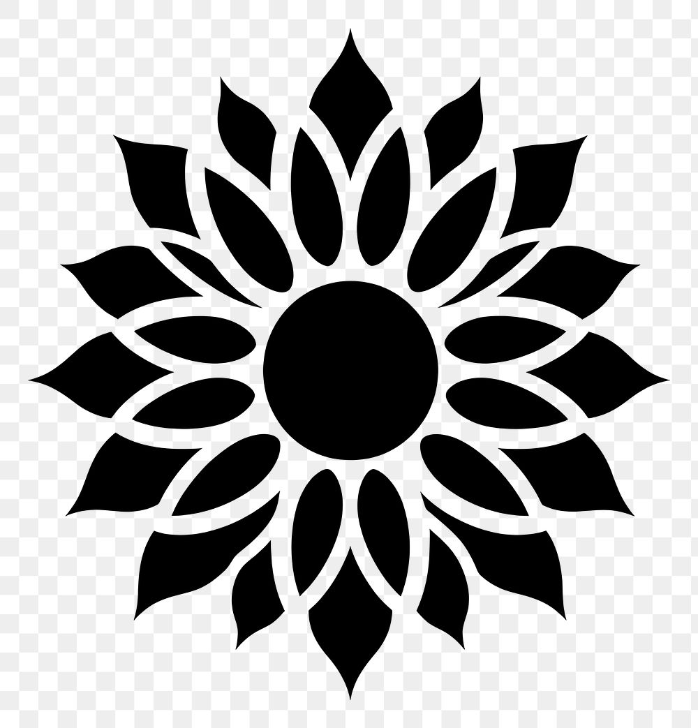 PNG Sunflower icon logo symbol white.