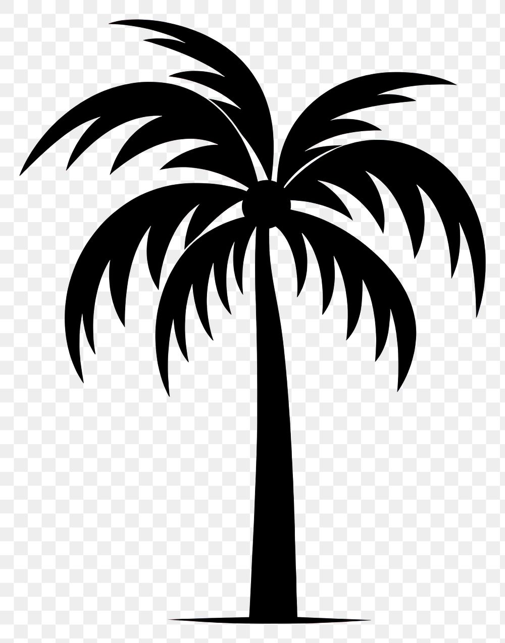 PNG Palm tree logo icon silhouette plant white background.