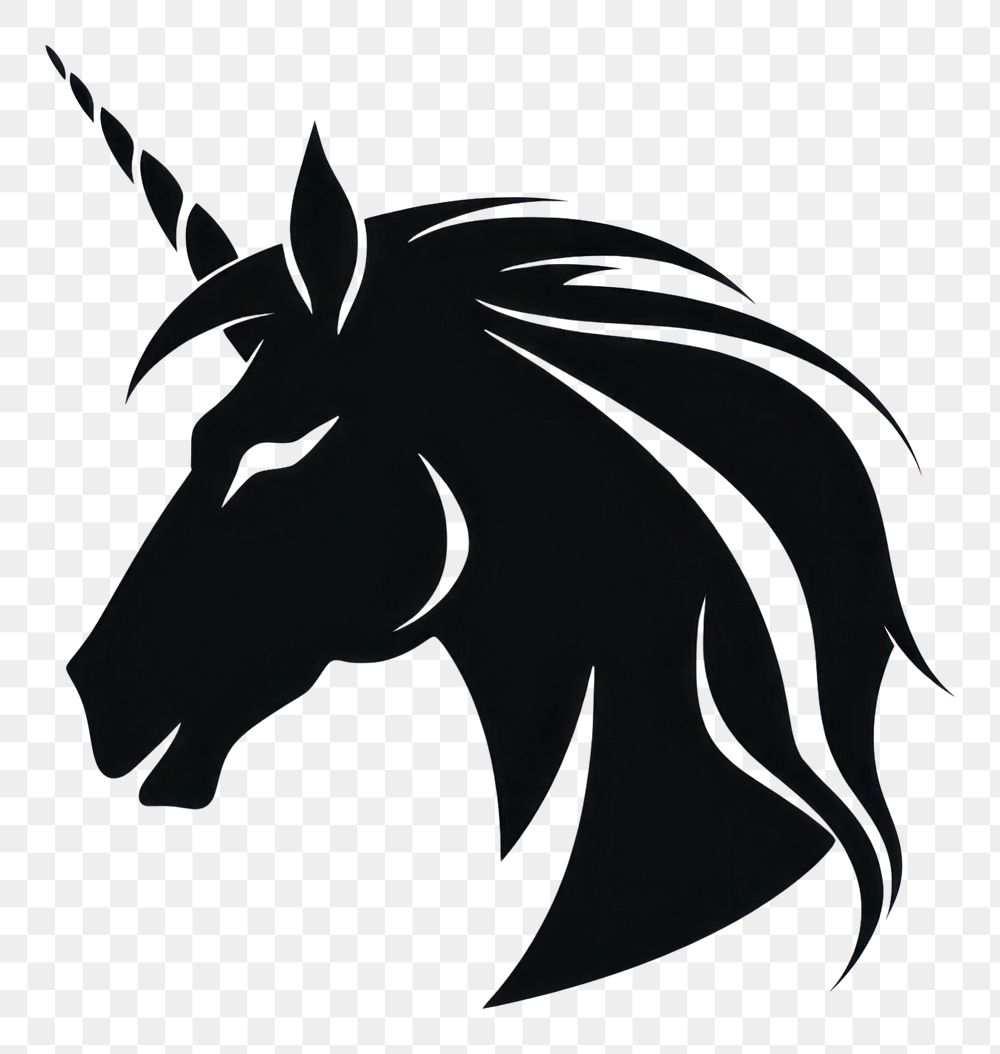 PNG Unicorn logo icon silhouette animal black