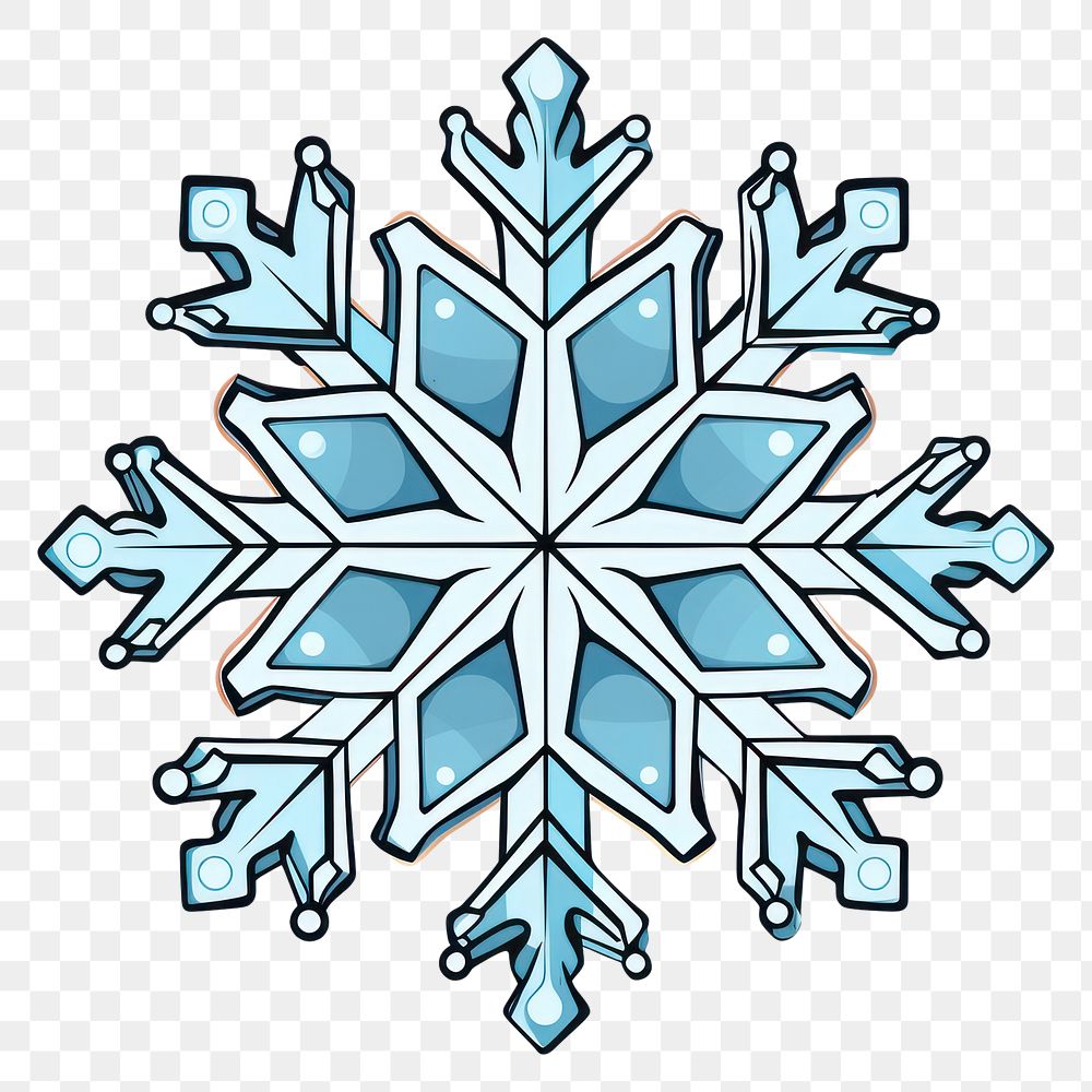 PNG Snowflake Clipart drawing white line.