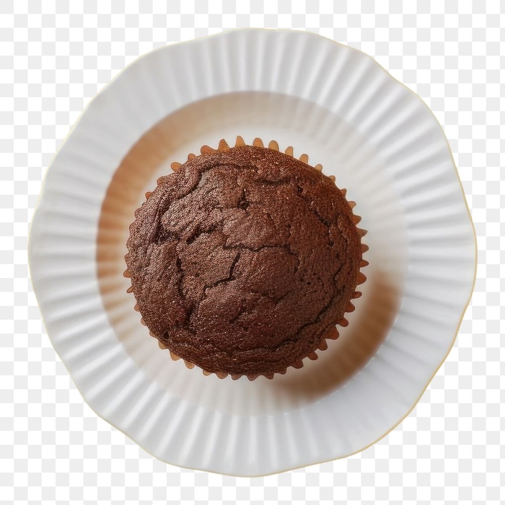 PNG Muffin plate chocolate dessert.