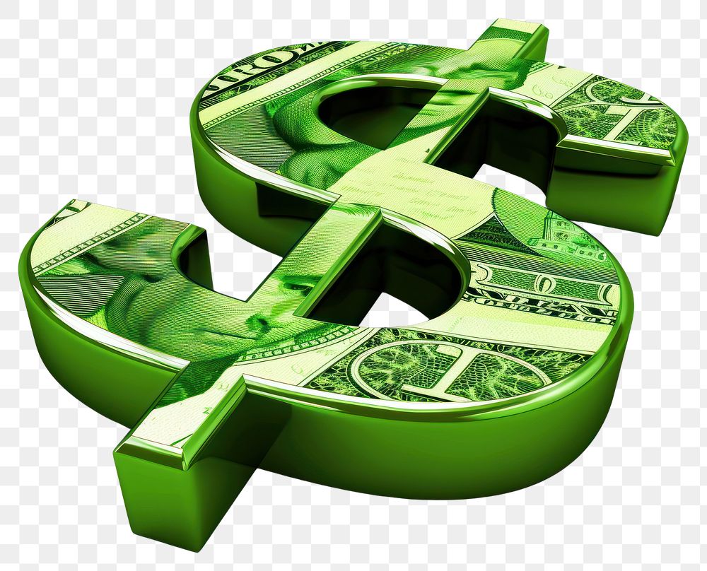 PNG Dollar symbol money green.