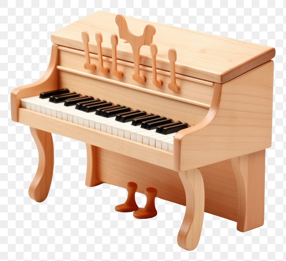 PNG Piano keyboard wood white background.
