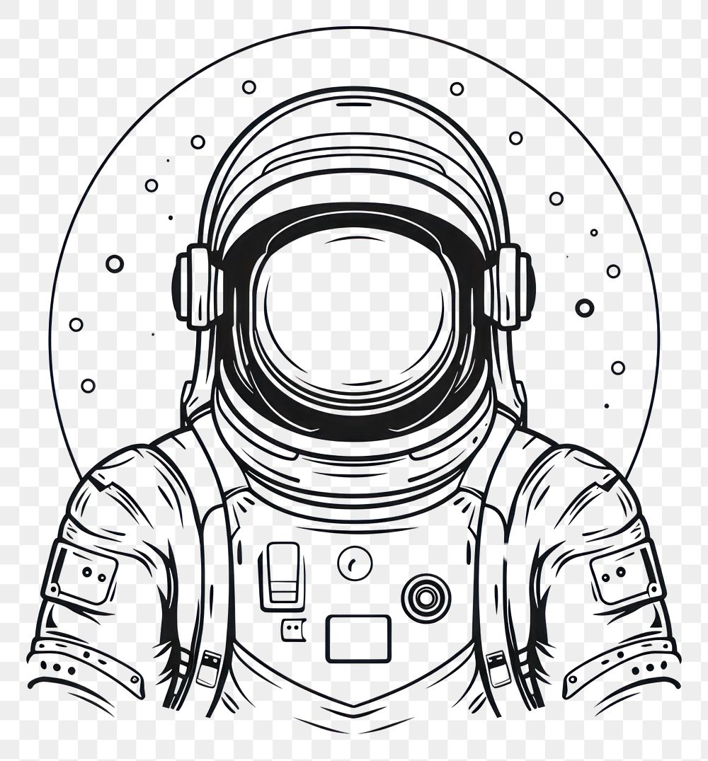 PNG Astronaut sketch drawing illustrated.