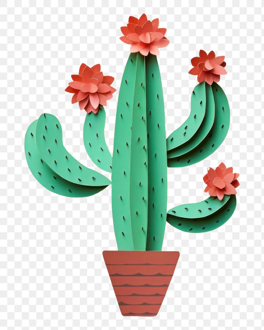 PNG Cactus plant representation creativity.
