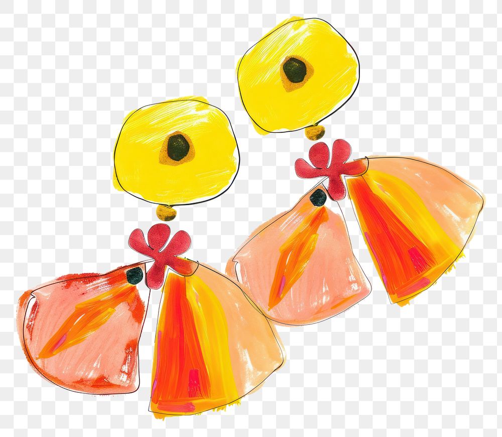 PNG Earrings petal art 