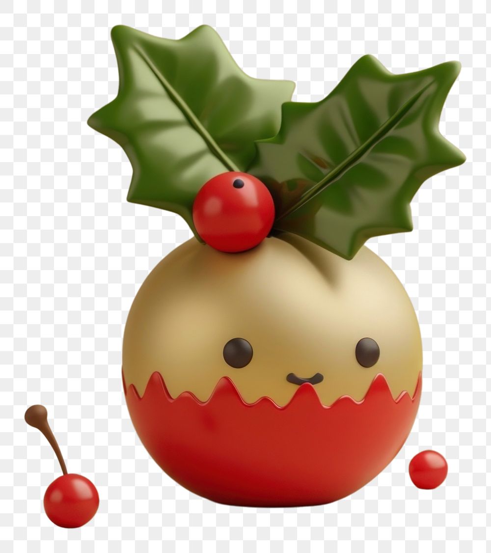 PNG 3d Holly cartoon fruit plant.