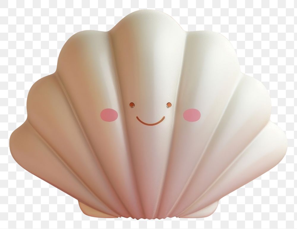 PNG 3d Shell invertebrate seashell smiling.