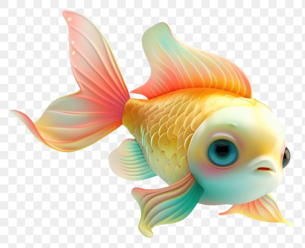 PNG 3d Pisces goldfish cartoon animal.