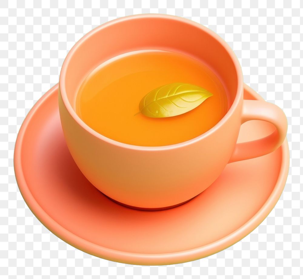 PNG Tea Wellness saucer drink cup.