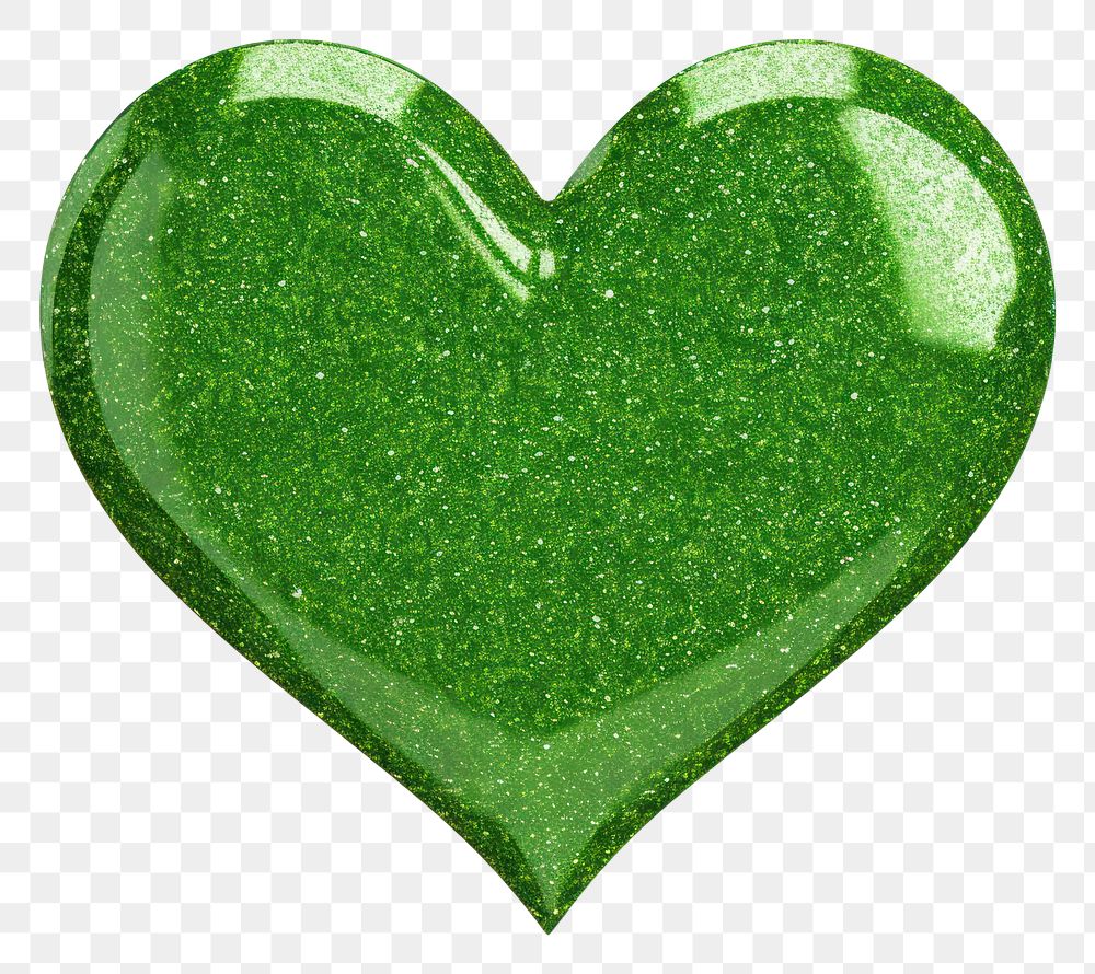 PNG  Green heart icon jewelry shape white background.