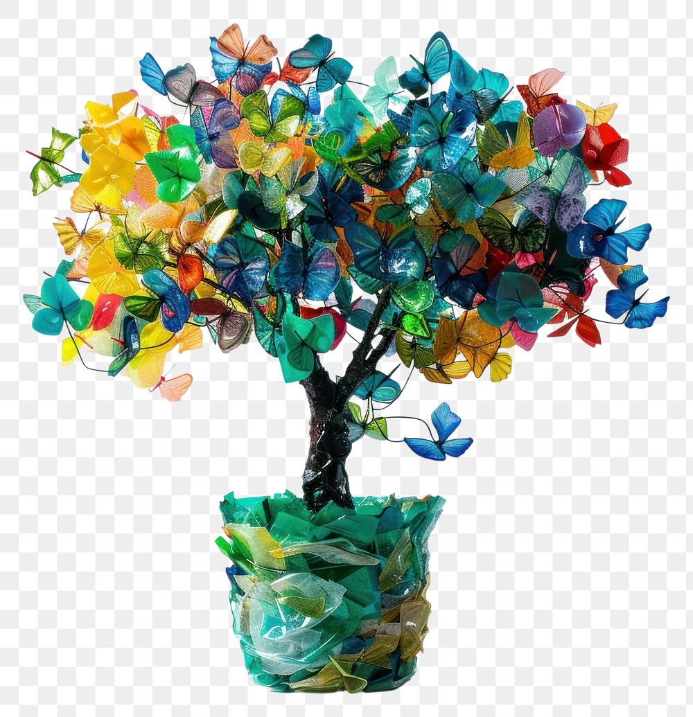 PNG Tree in plant pot art white background creativity.