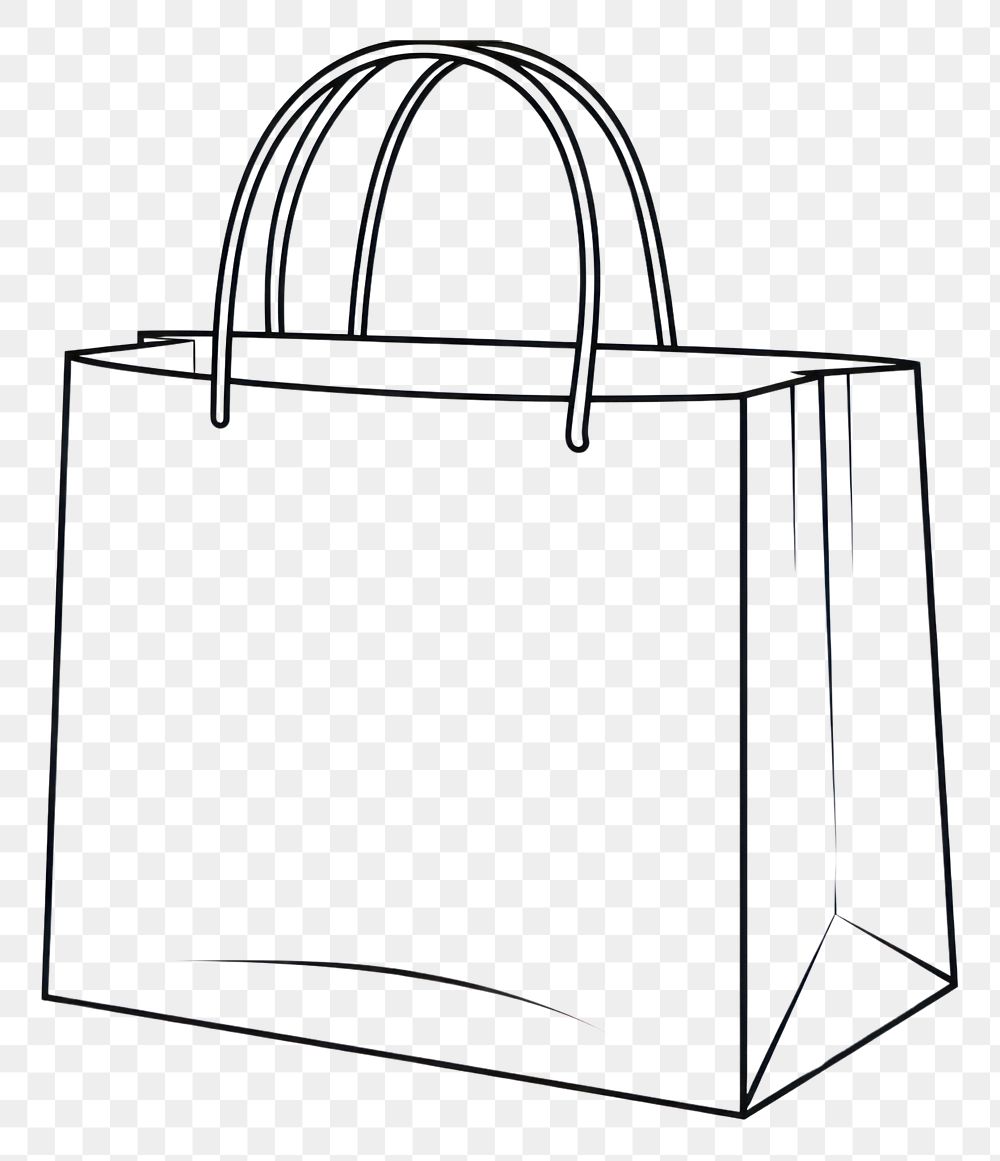 PNG Shopping bag handbag sketch line.