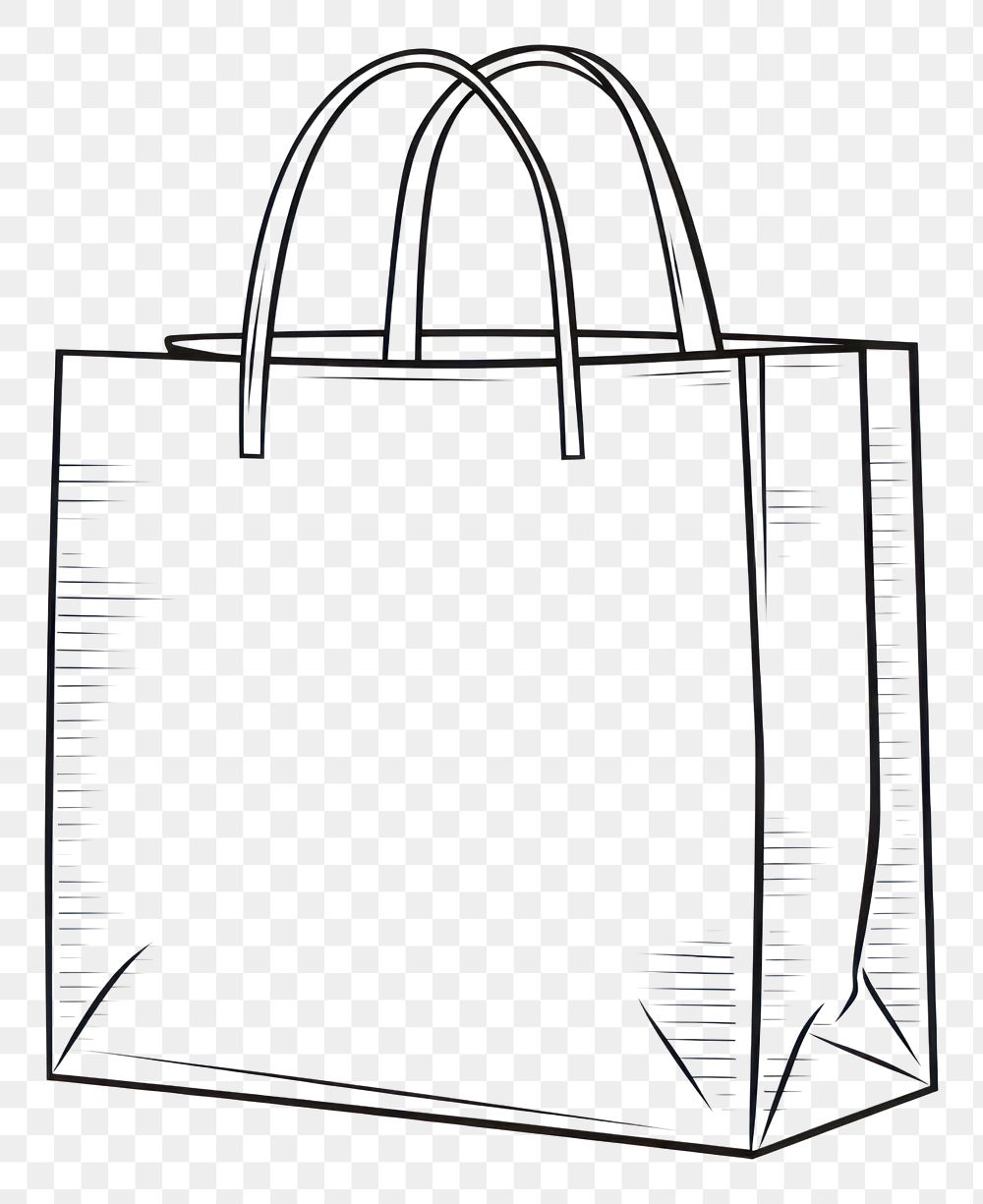 PNG Shopping bag handbag sketch line.