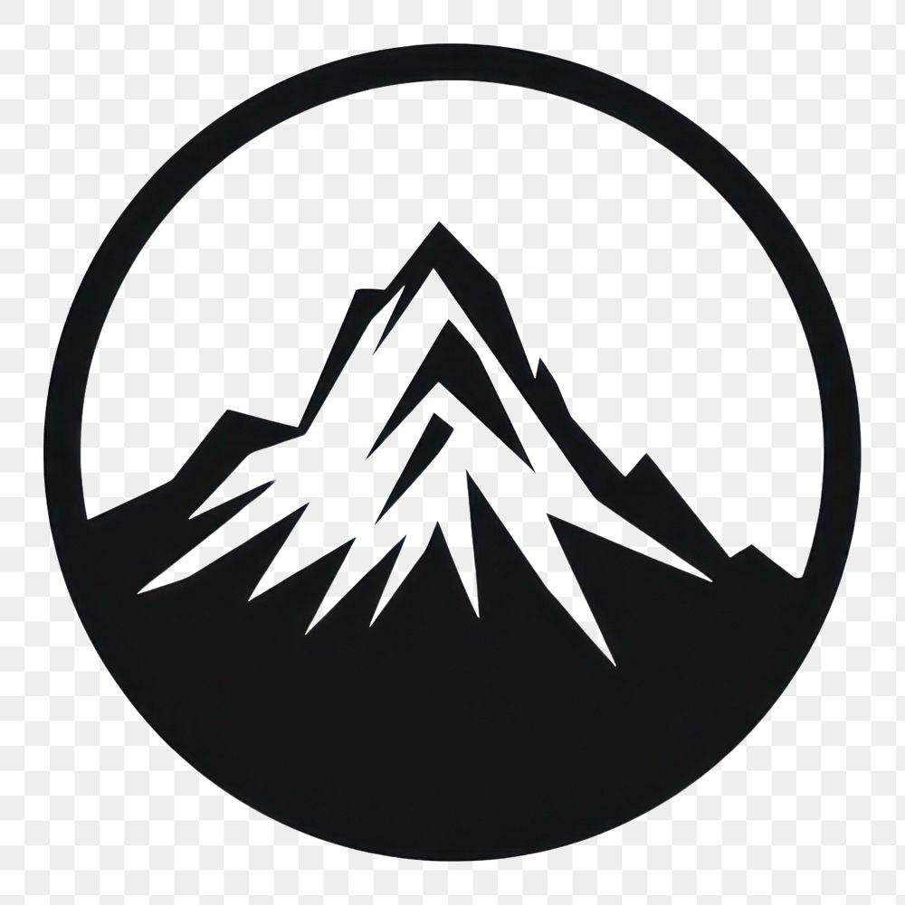 PNG Mountain logo icon symbol stratovolcano landscape.
