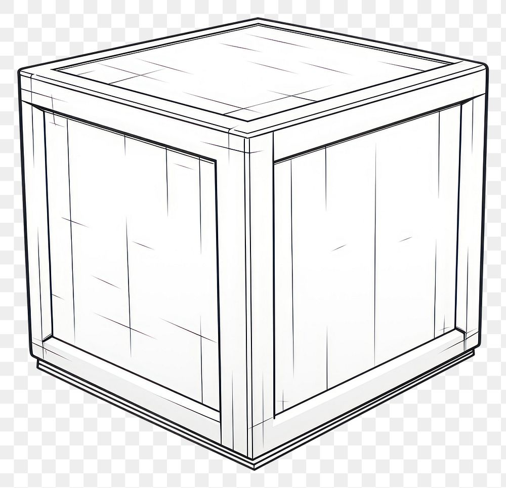 PNG Box furniture sketch line.