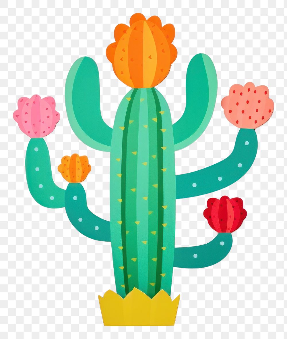 PNG Cactus plant craft art.