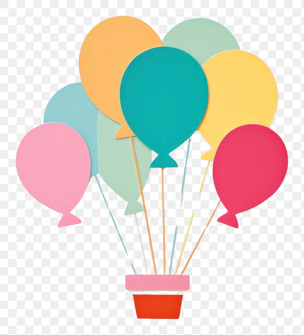PNG Birthday balloon transportation celebration.