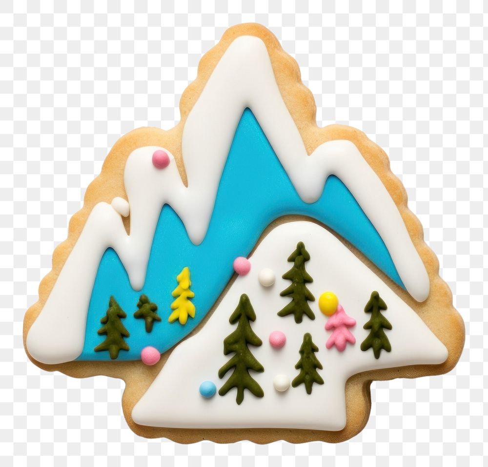 PNG Cookie icing gingerbread mountain.