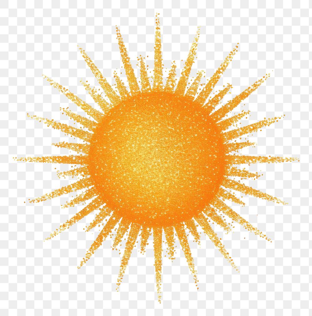 PNG Orange color sun icon shape sky art.