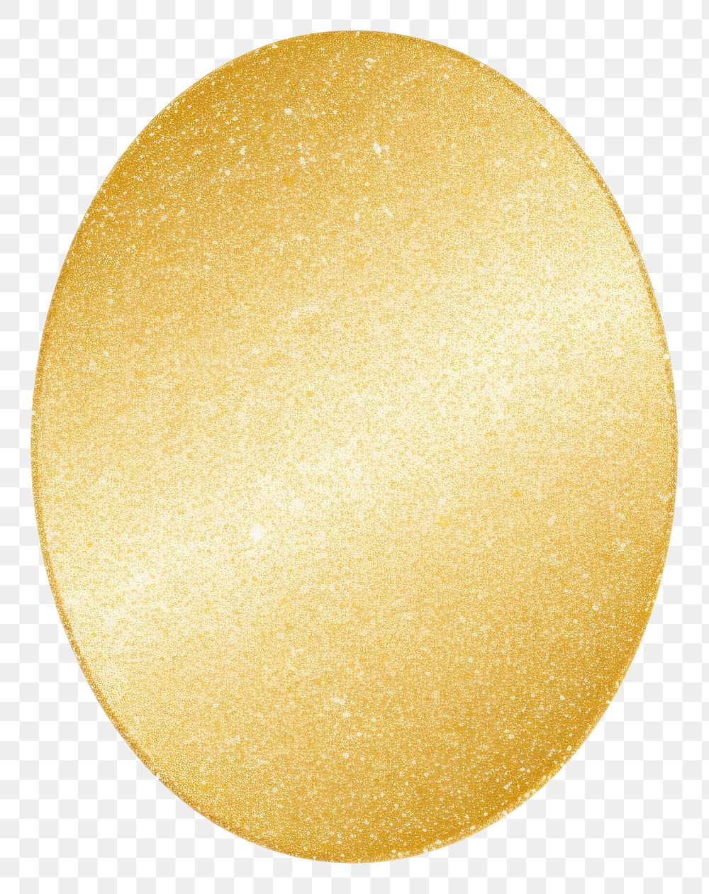 PNG Gold color Oval icon glitter shape white background.