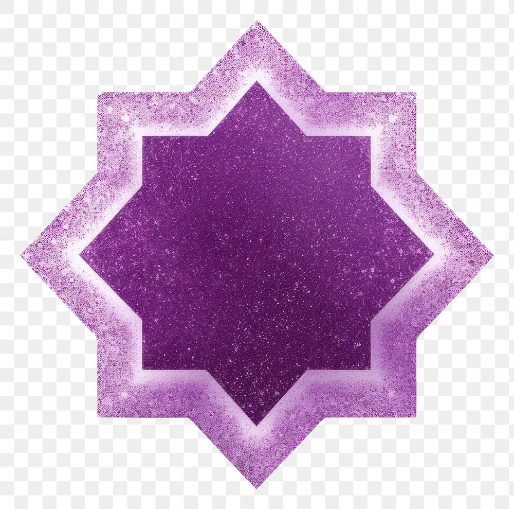 PNG Purple color hexagram icon glitter jewelry shape.