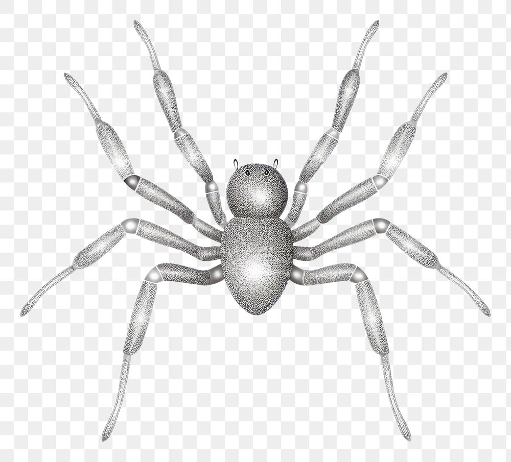 PNG Silver color spider icon arachnid animal white background.