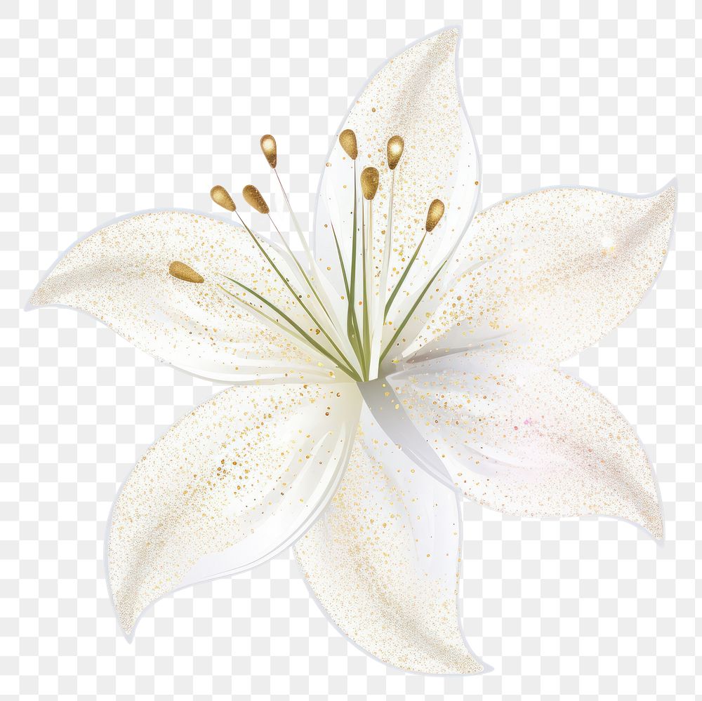 PNG White Lilly icon flower petal plant.